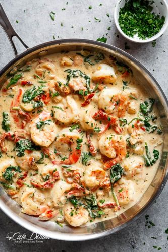 Creamy Garlic Butter tuscan Shrimp