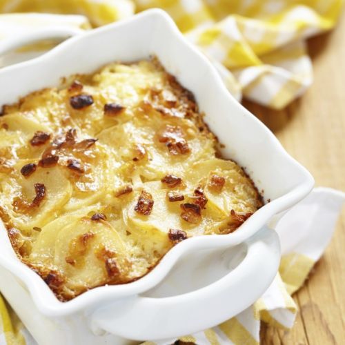 Potato and bacon gratin