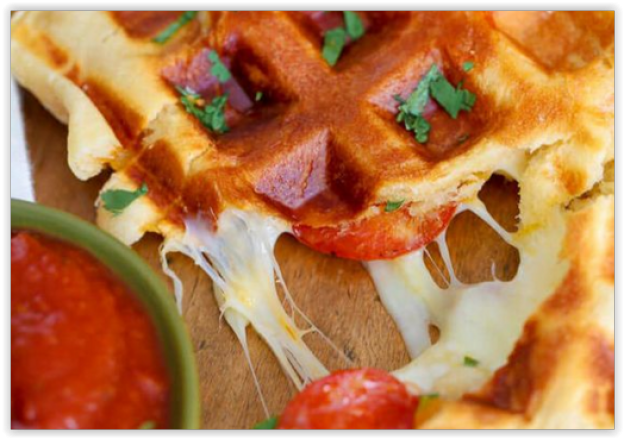 56. Pizza waffle