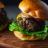 Pepper-Crusted Blue Cheese Burgers