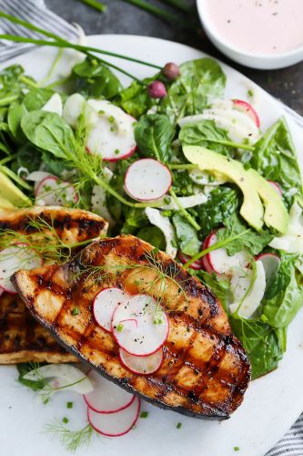 Grilled Swordfish with Tangy Rosé Wine Mayonnaise