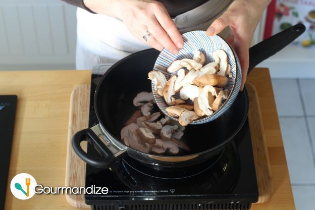 cook the mushrooms and onions