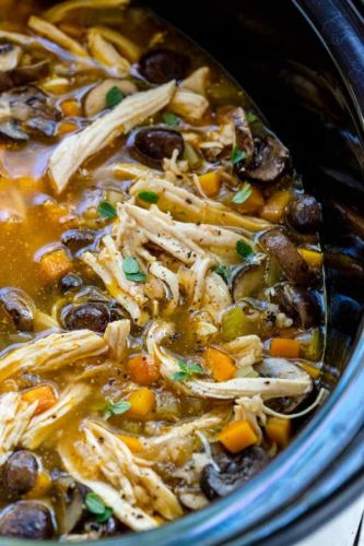 Slow Cooker Chicken and Wild Rice Soup