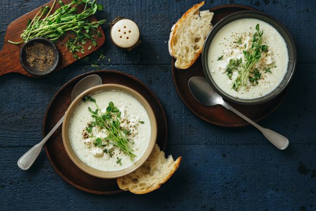 Blended Soups - Add potatoes for creaminess, instead of heavy cream