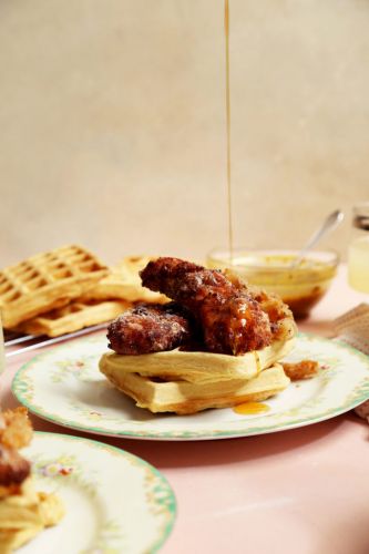 Gluten-Free Chickpea Chicken and Waffles