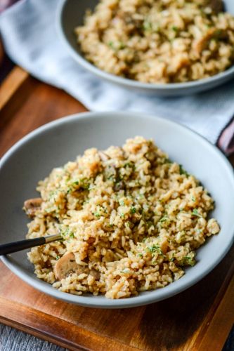 Rustic herbed brown rice