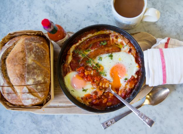 One Pan full english breakfast