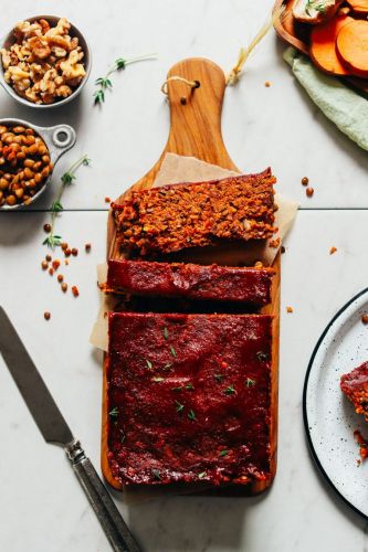 Lentil Nut Vegan Meatloaf