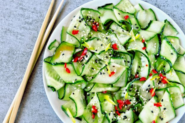 Spicy Asian-style cucumber salad