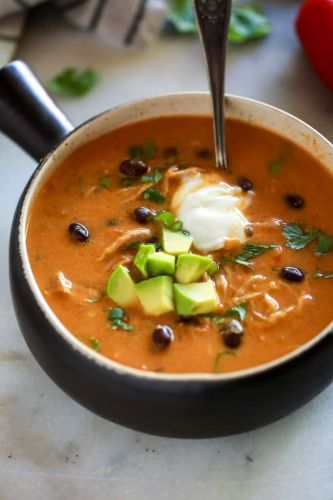 Instant Pot Chicken Enchilada Soup