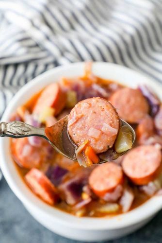 Easy Cabbage and Sausage Soup