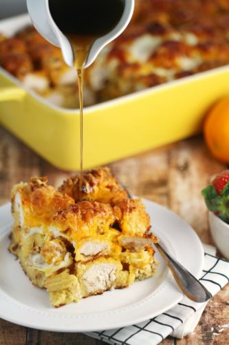 Chicken and Waffles Casserole