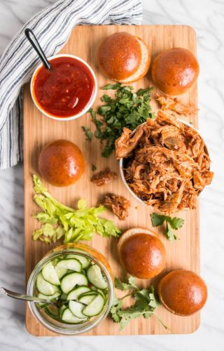 Slow Cooker Korean-Style BBQ Pulled Pork Sliders