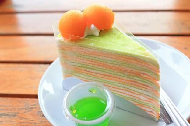 Melon crepe cake