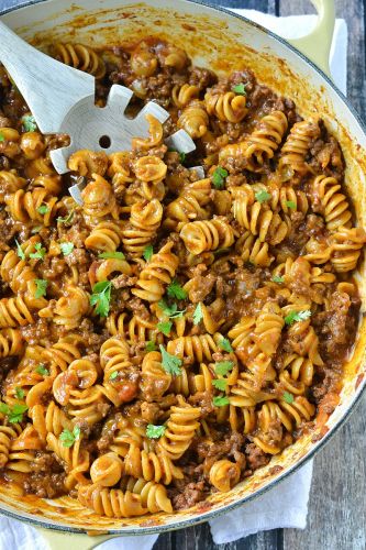 One-Pot Cheesy Taco Pasta