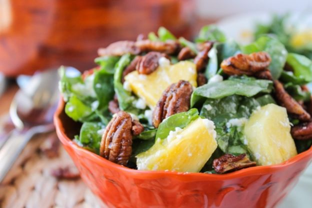 Pineapple Spinach Salad