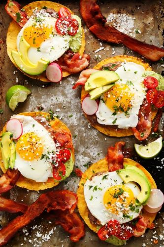 Mexican Breakfast Tostadas