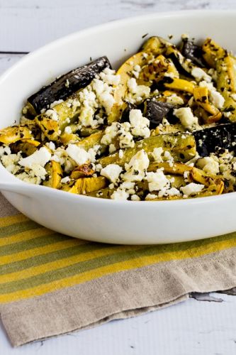 Roasted Summer Squash with Lemon, Mint, and Feta