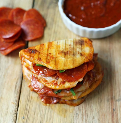 Pepperoni Pizza Flatbread Panini