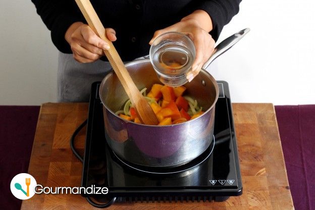 Cook the pumpkin and quinoa