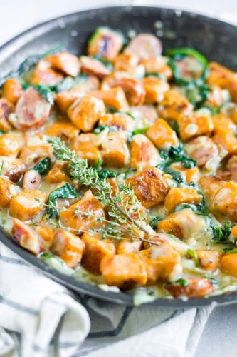 Sweet Potato Gnocchi with Cream Sauce