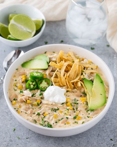 Creamy Crockpot White Chicken Chili