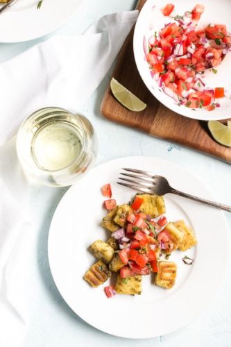 Gluten-Free Gnocchi with Truffled Pesto and Pico de Gallo