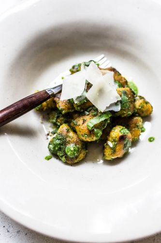 Sweet Potato Gnocchi with Wild Garlic and Sage Pesto