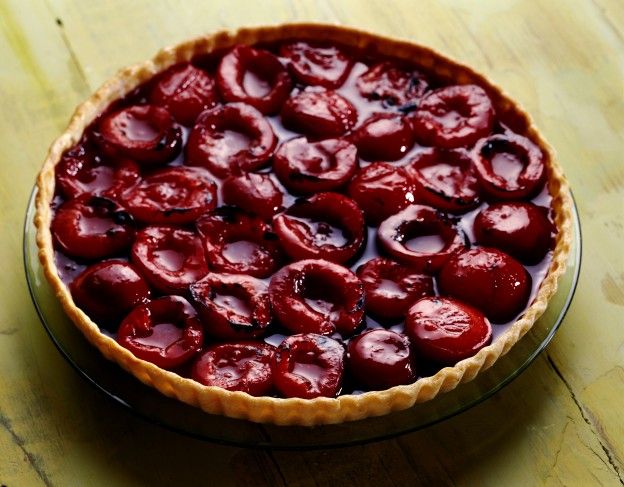 Purple plum tart