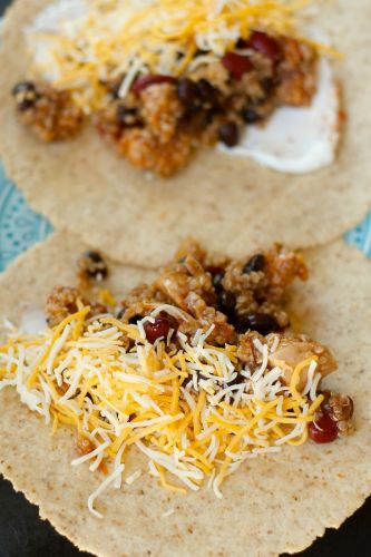 Chicken and Quinoa Freezer Burrito