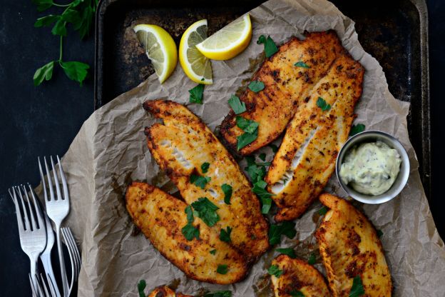 Cajun Tilapia with Lemon Tarragon Tartar Sauce