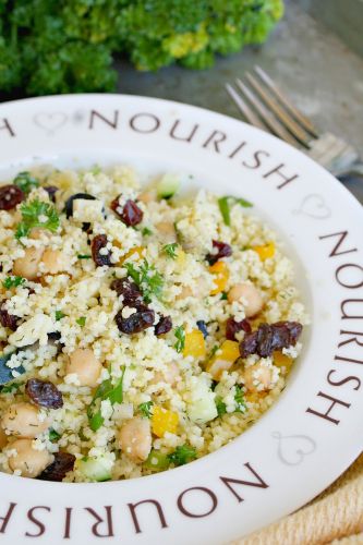 Chickpea And Raisin Couscous Salad