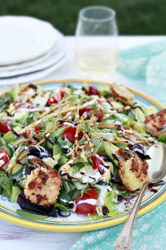 BAKED COCONUT SHRIMP BBQ SALAD