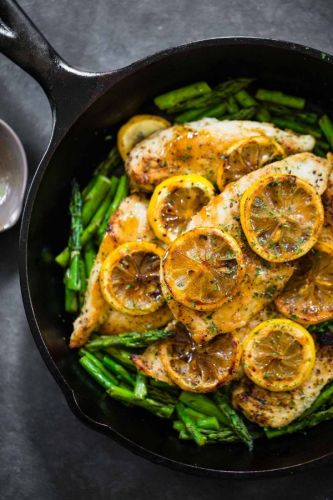 5 Ingredient Lemon Chicken with Asparagus