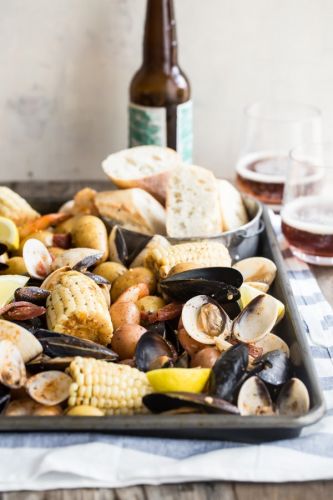 Sheet Pan Clam Bake