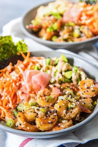 Easy Teriyaki Shrimp Rice Bowls