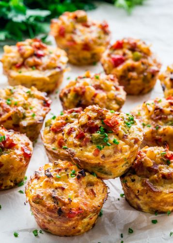 Leftover Ham and CHeese Breakfast muffins