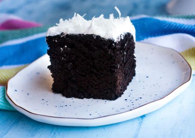 Devil's food cake with 7 minute frosting