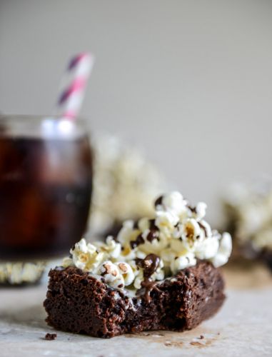 Buttered Popcorn Crunch Brownies