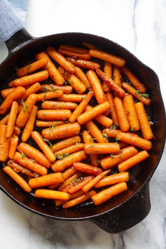 Brown butter garlic honey roasted carrots