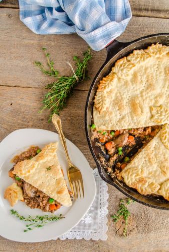 30-Minute Skillet Beef Pot Pie