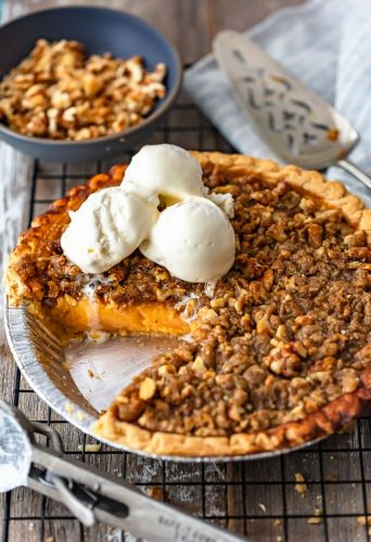 Sweet Potato Pie with Walnut Topping