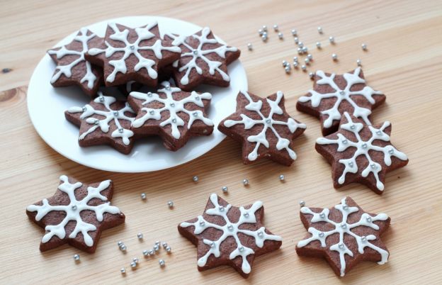 Chocolate Snowflake Cookies