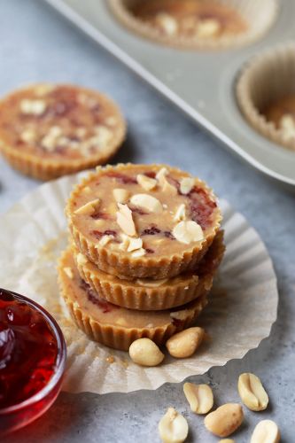 Crunchy Peanut Butter and Jelly Cups