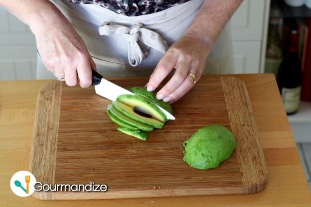 Cut the avocado