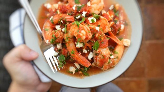 Prawns Saganaki