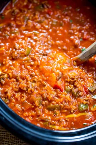 Slow Cooker Stuffed Pepper Soup