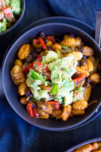 Fajita Gnocchi Skillet with Avocado Salsa