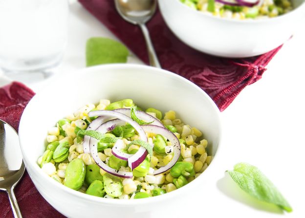 Fresh Corn and Fava Bean Salad