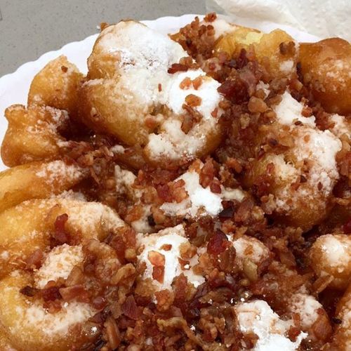 North Dakota: Maple Bacon Funnel Cake